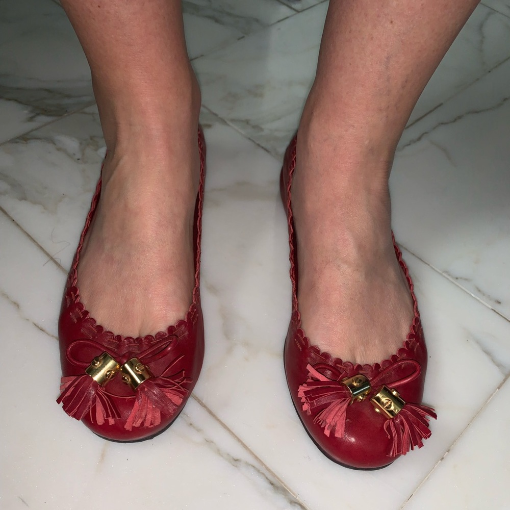 Red Tassel Tory Burch Sandals